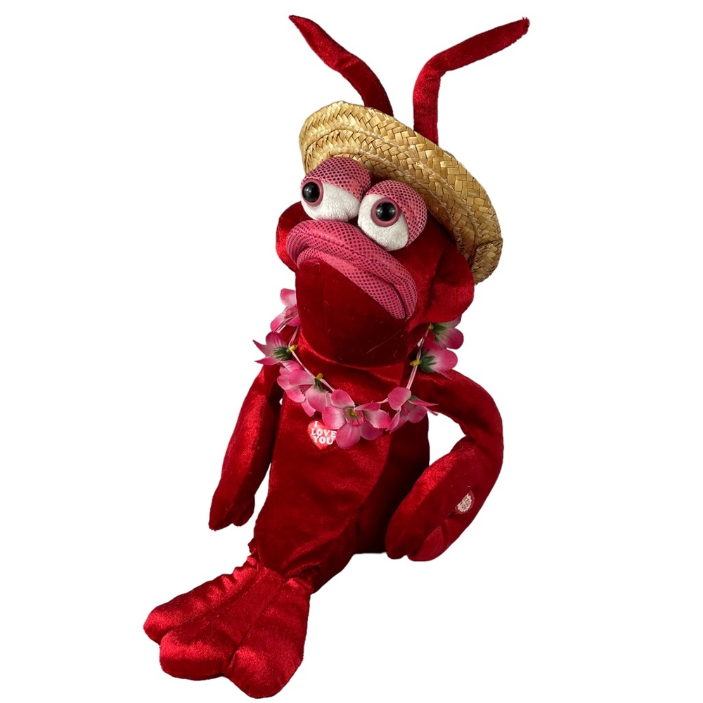 Vintage Lobster Caribbean Island Vacation Animated Singing Dancing DanDee Plush
